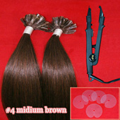 Startkit, kta Nail-hair, Mrkbrun #4, 45cm rak
